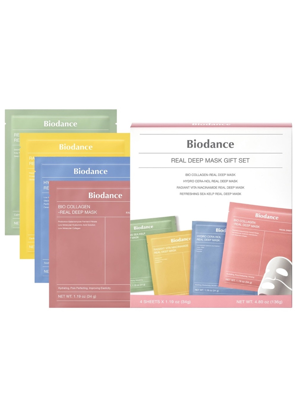 Biodance Real Deep Mask Gift Set - 4 Sheets - SEALED BOX